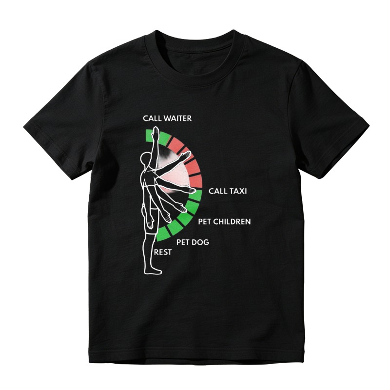 Funny Yoga Pose Dial Chart Call Waiter Call Taxi Pet Children Pet Dog Rest Graphic T-shirt