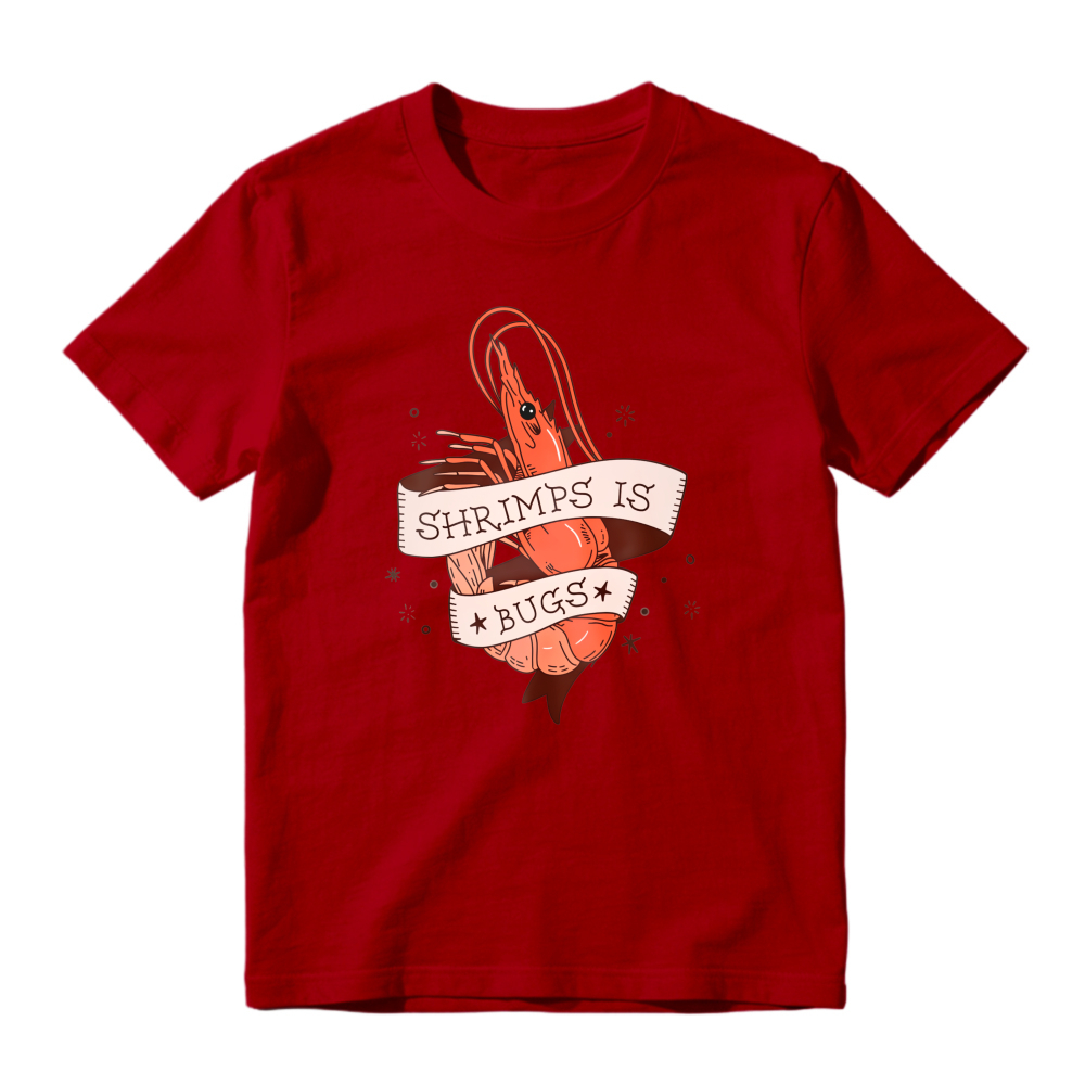 Shrimps Is Bugs Shrimp Heart Banner Graphic Unisex Classic T-shirt
