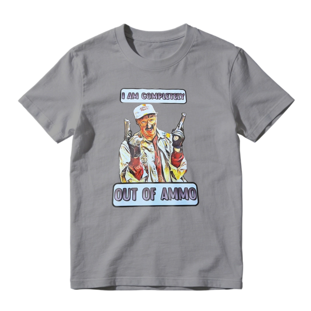 I Am Completely Out Of Ammo Funny Cartoon Character Graphic T-shirt