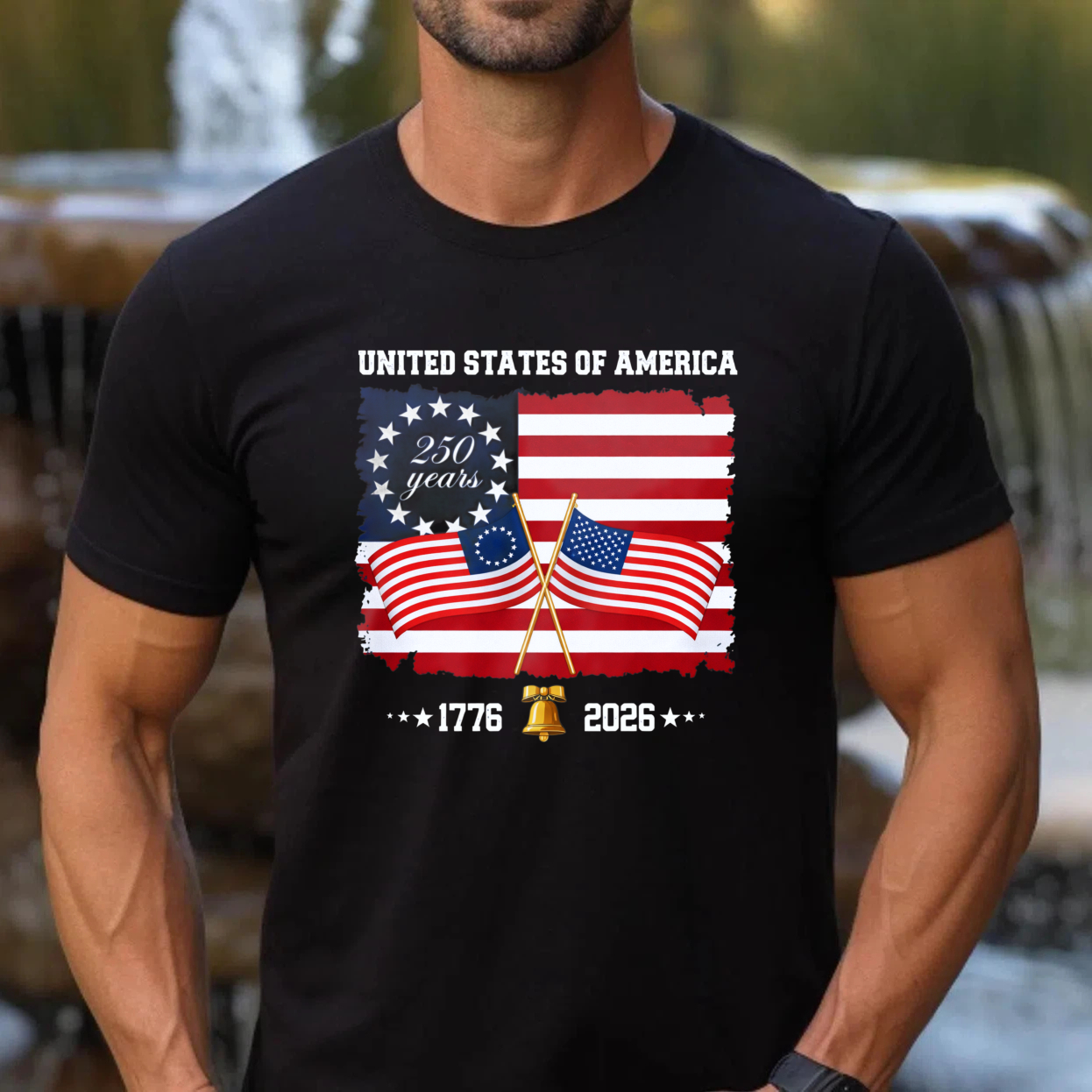 United States Of America 250 Years 1776 2026 Independence Day American Flag T Shirt