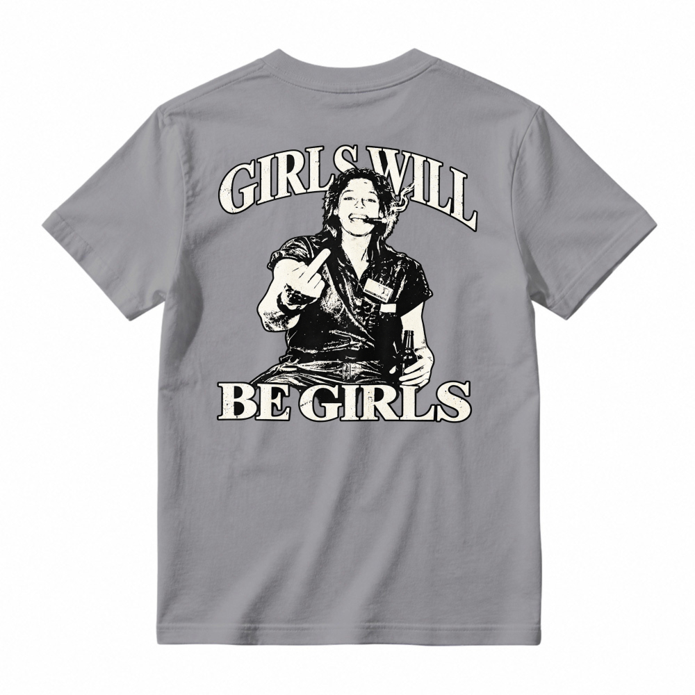 Girls Will Be Girls Vintage Retro Graphic Unisex Classic T-shirt