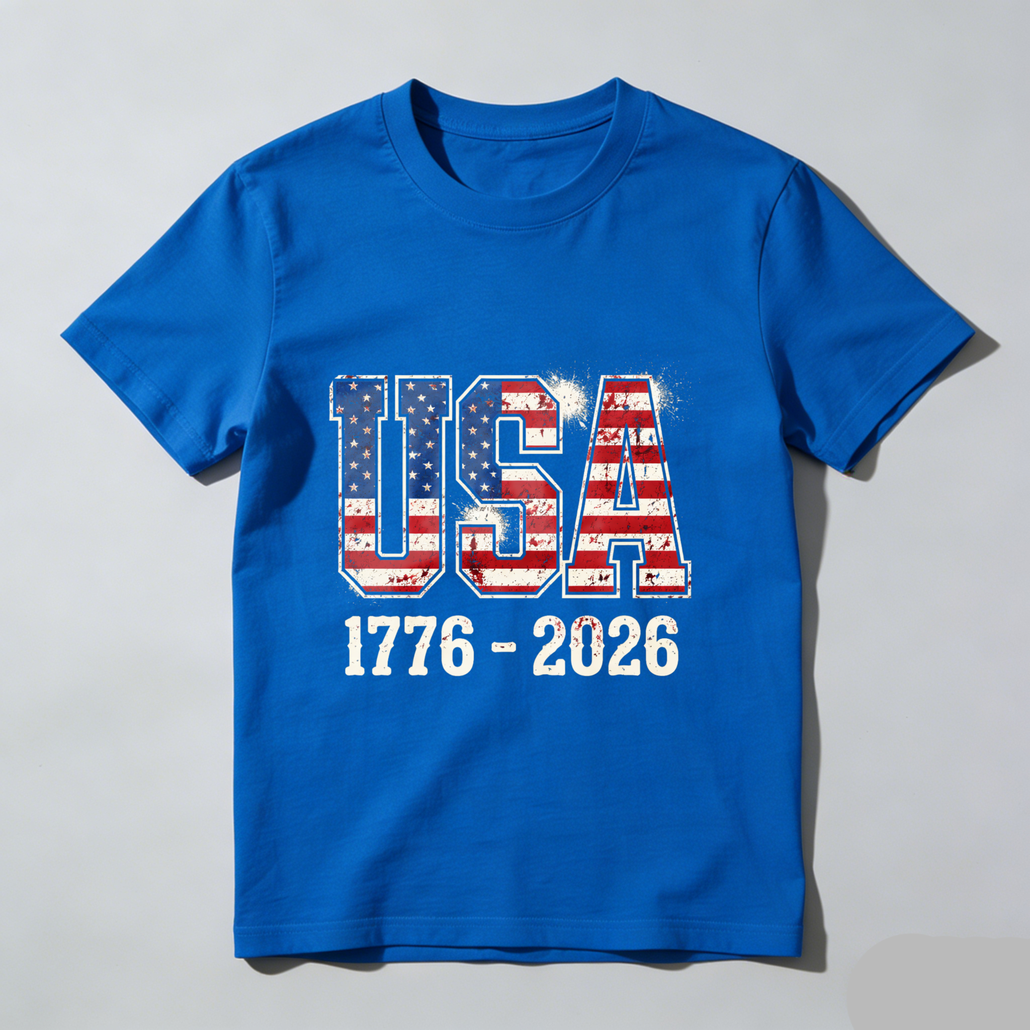 Usa 1776 2026 Independence Day Patriotic T-Shirt American Flag Design Black Men Women Shirt