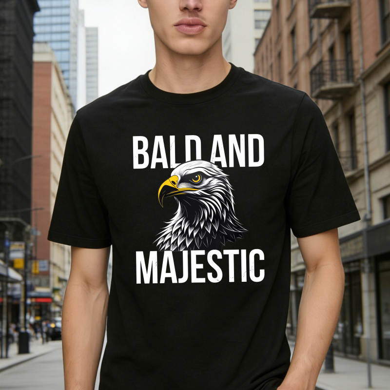 Bald Eagle And Majestic Text Design Classic T-shirt
