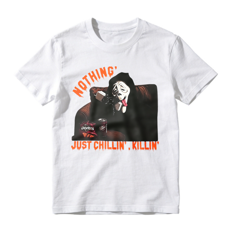 Nothing Just Chillin Killin Ghost Face Mask Horror Movie Parody Unisex Classic T-shirt