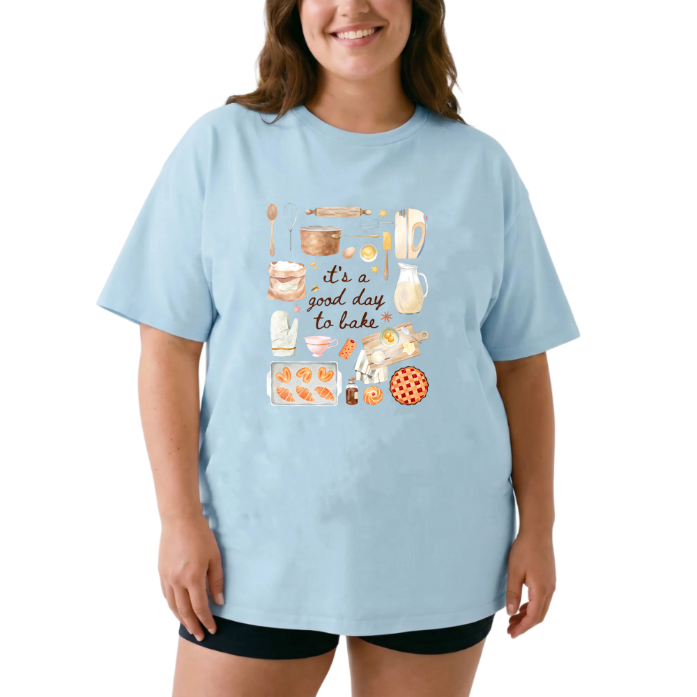 Baking Tools And Desserts Pattern tshirt 100% cotton