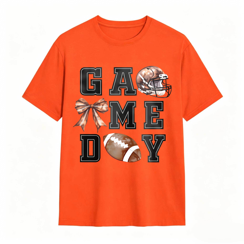 Game Day Football Helmet Bow And Ball Unisex Classic T-shirt