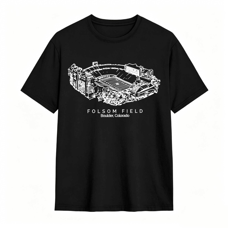 Folsom Field Stadium Boulder Colorado T-shirt