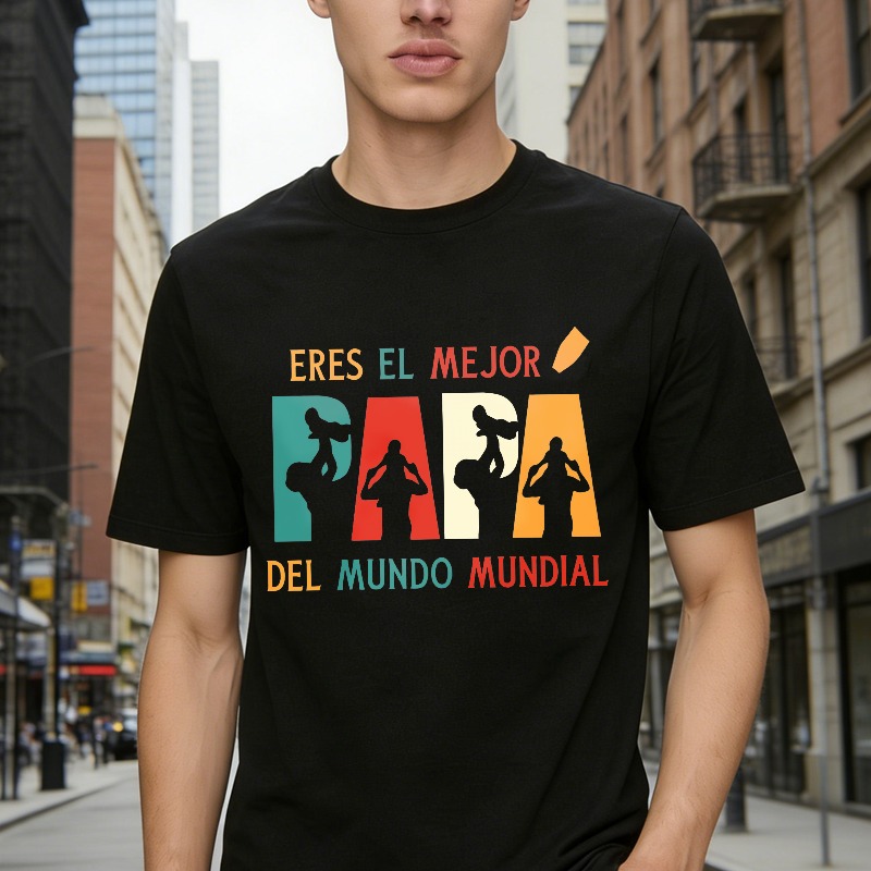 Best Dad In The World Silhouette Design Unisex Classic T-shirt