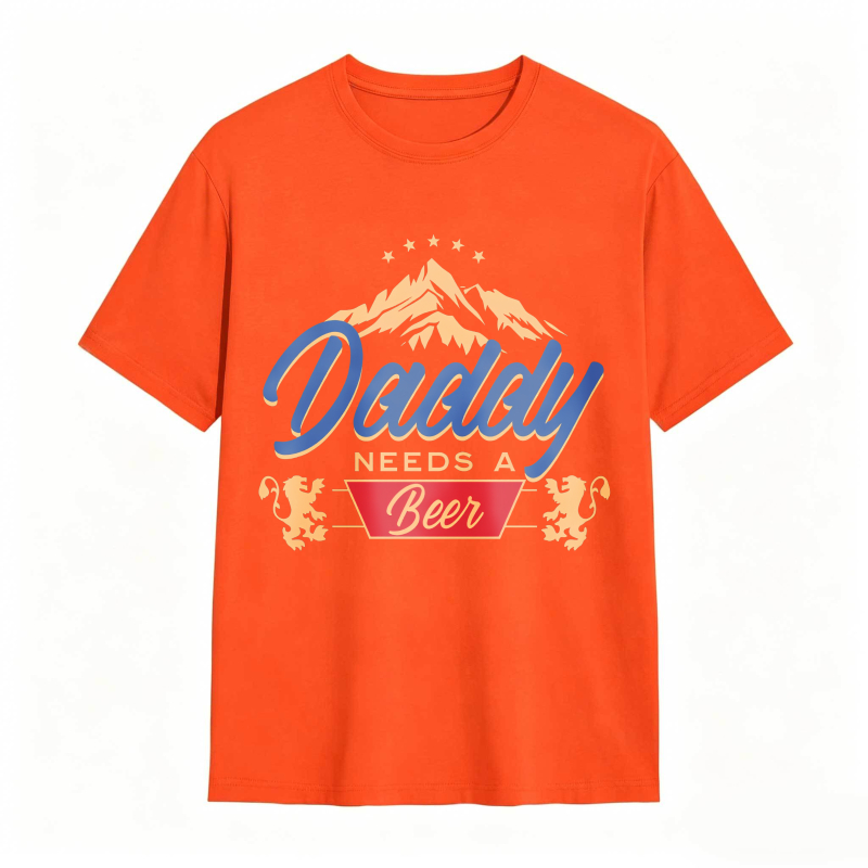 Mountain And Beer Text Design Unisex Classic T-shirt