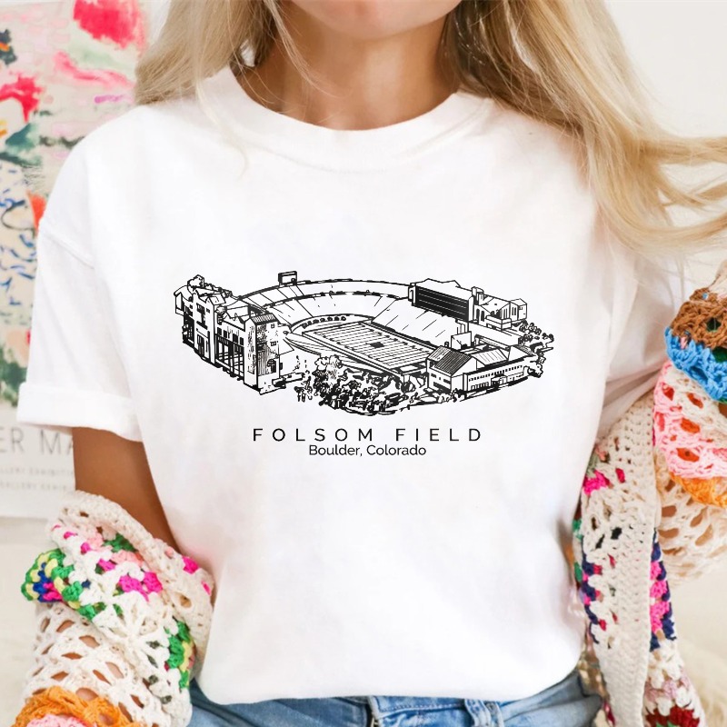 Folsom Field Stadium Boulder Colorado T-shirt