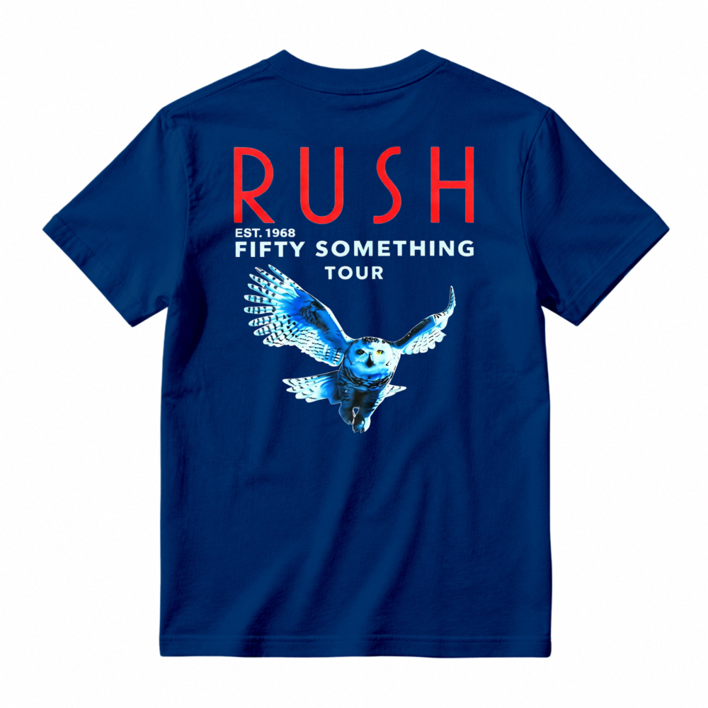 Rush Est 1968 Fifty Something Tour Blue Owl Graphic T-shirt