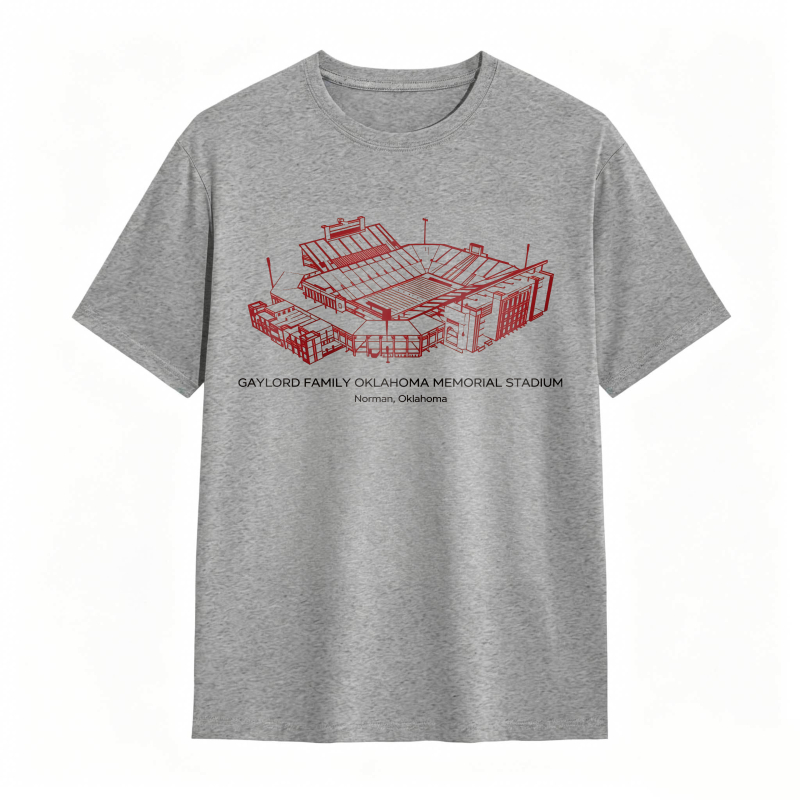 Gaylord Family Oklahoma Memorial Stadium Norman Oklahoma T-shirt