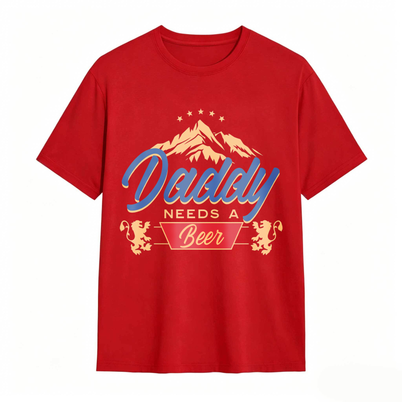 Mountain And Beer Text Design Unisex Classic T-shirt