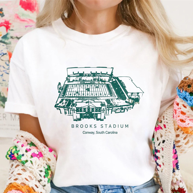 Brooks Stadium Conway South Carolina Stadium Graphic T-shirt