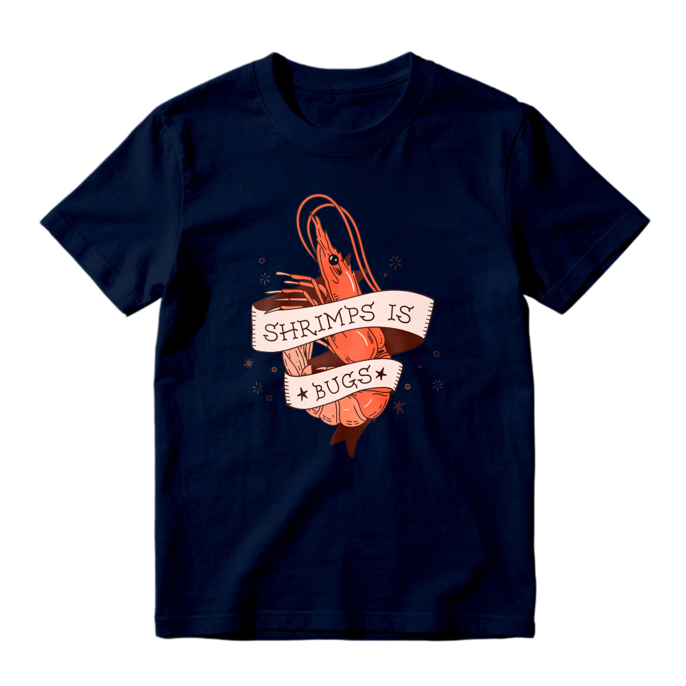 Shrimps Is Bugs Shrimp Heart Banner Graphic Unisex Classic T-shirt