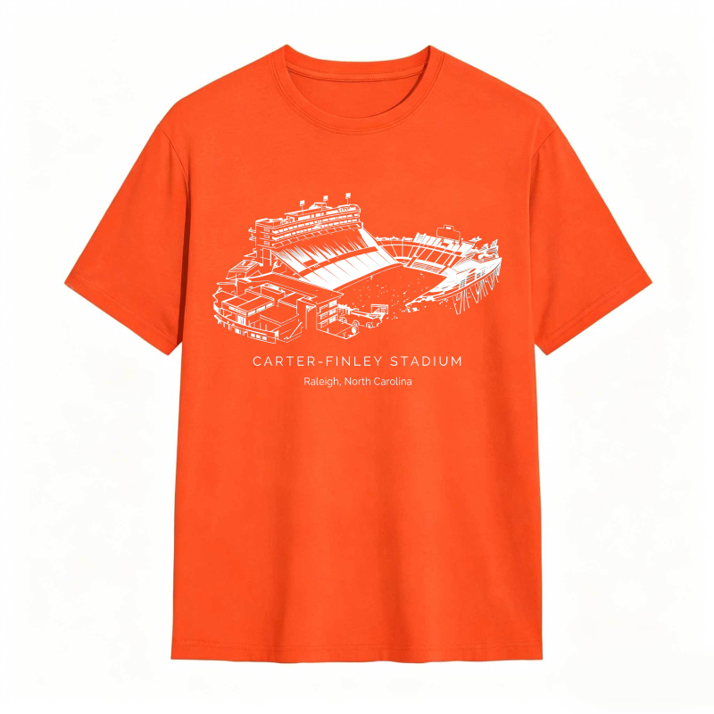 Carter Finley Stadium Raleigh North Carolina Stadium Line Art Design T-shirt