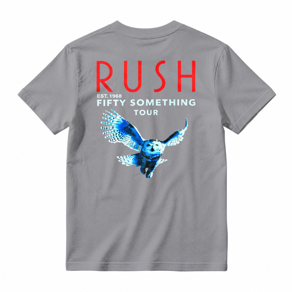Rush Est 1968 Fifty Something Tour Blue Owl Graphic T-shirt