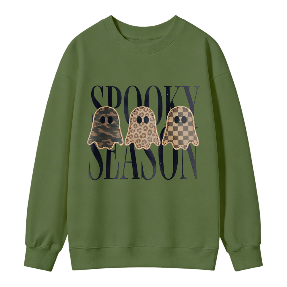 Spooky Season Ghost Pattern Sweatshirt