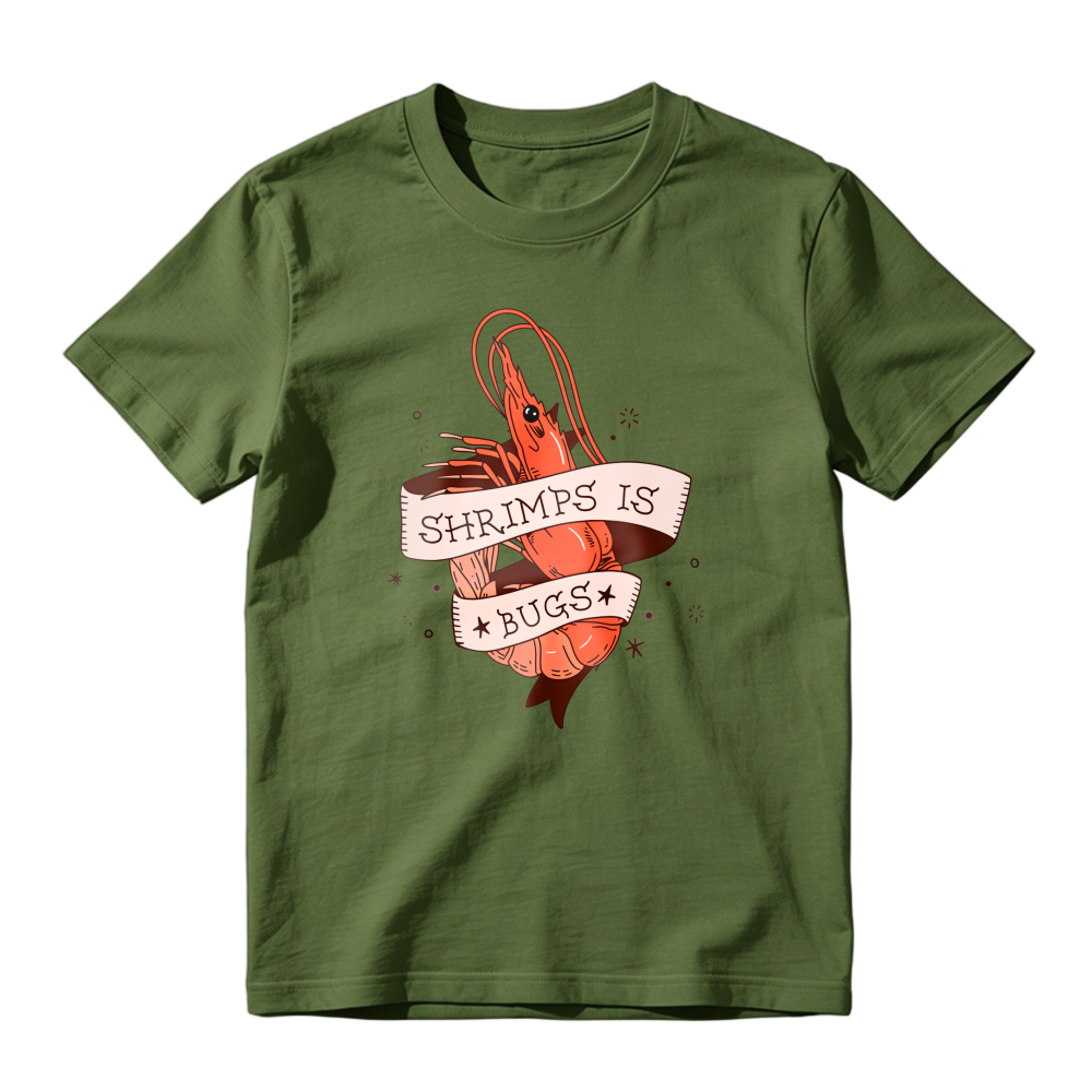Shrimps Is Bugs Shrimp Heart Banner Graphic Unisex Classic T-shirt