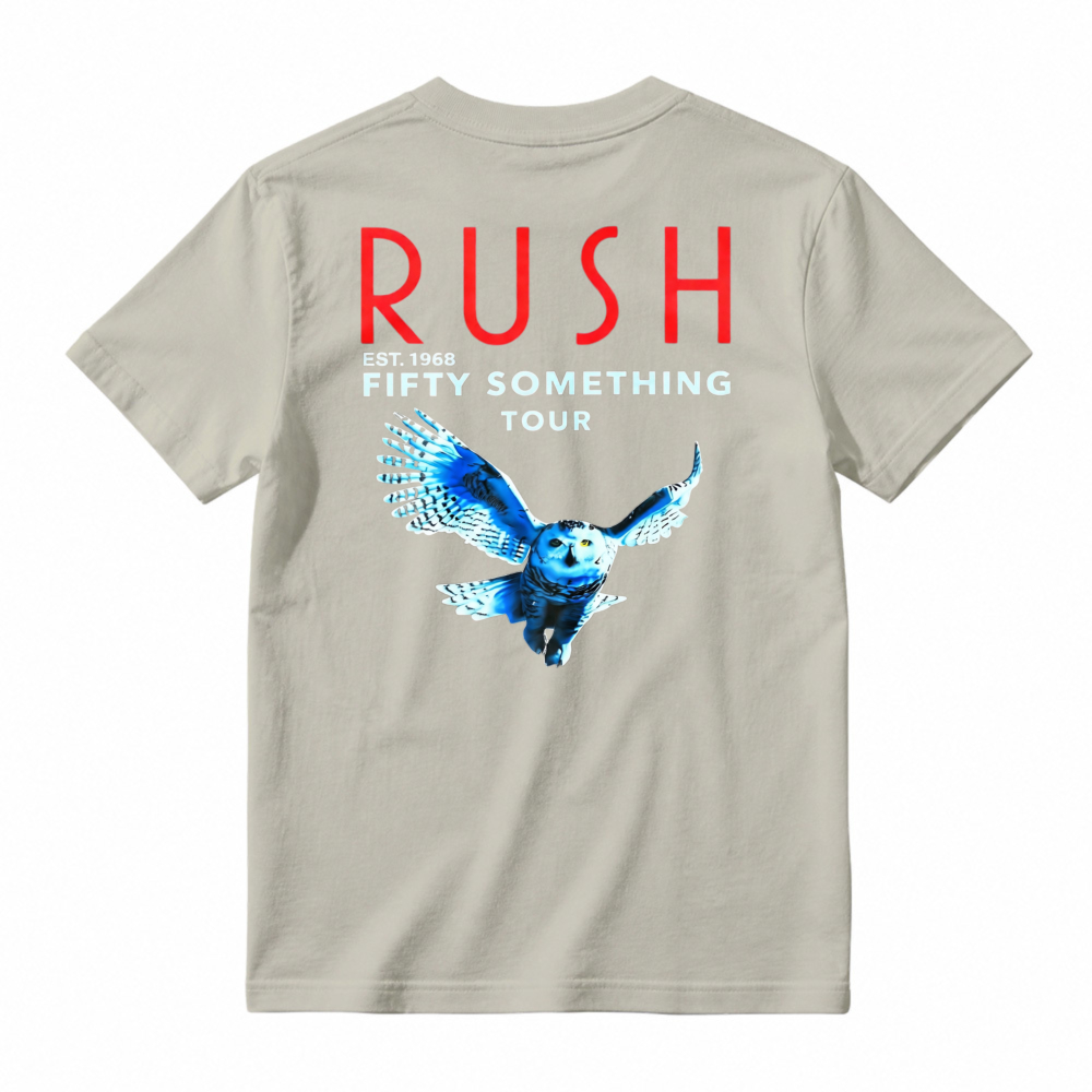 Rush Est 1968 Fifty Something Tour Blue Owl Graphic T-shirt