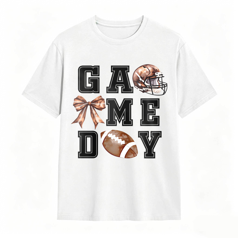 Game Day Football Helmet Bow And Ball Unisex Classic T-shirt