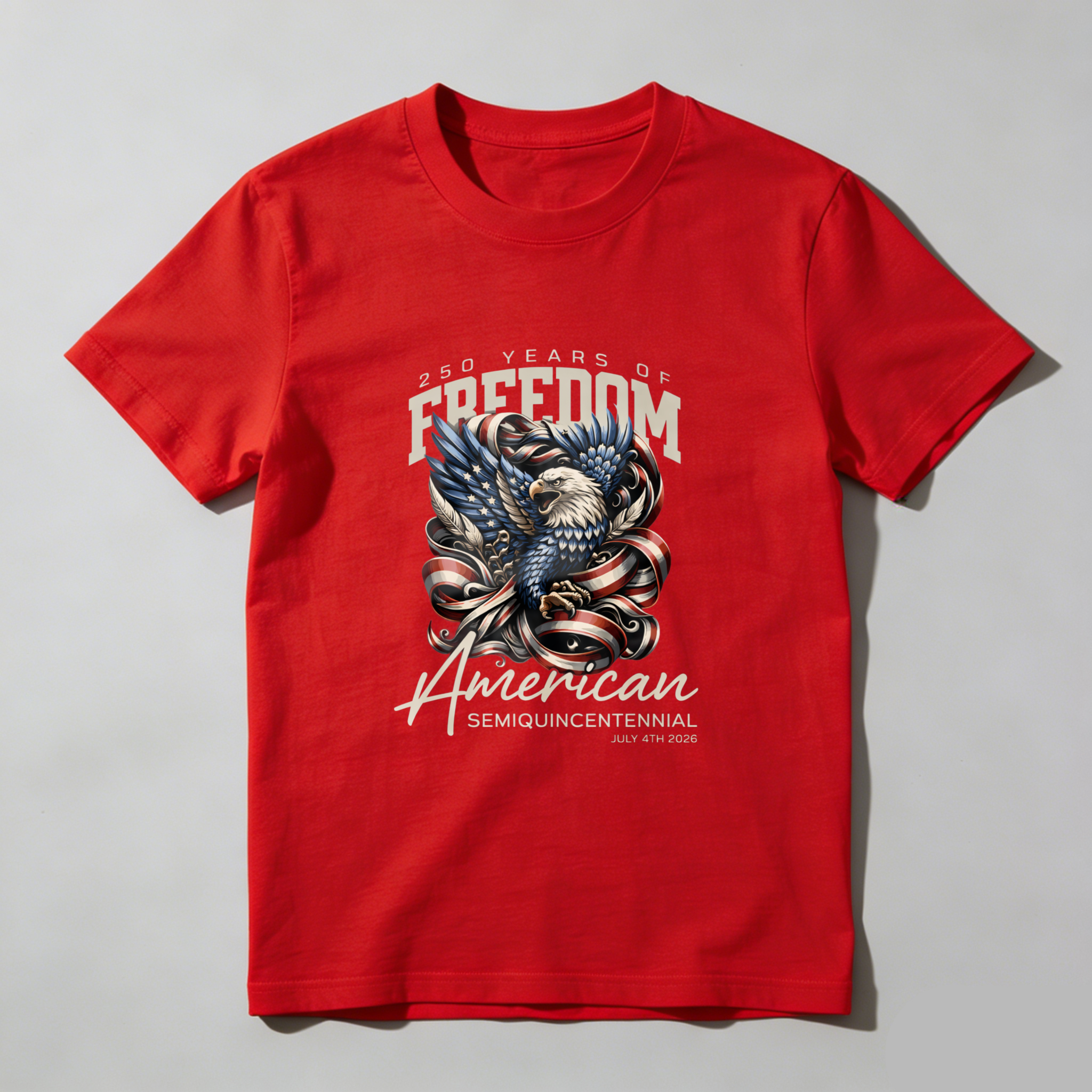 250 Years Of Freedom American Semiquincentennial Eagle Patriotic T-Shirt May 4th 2026