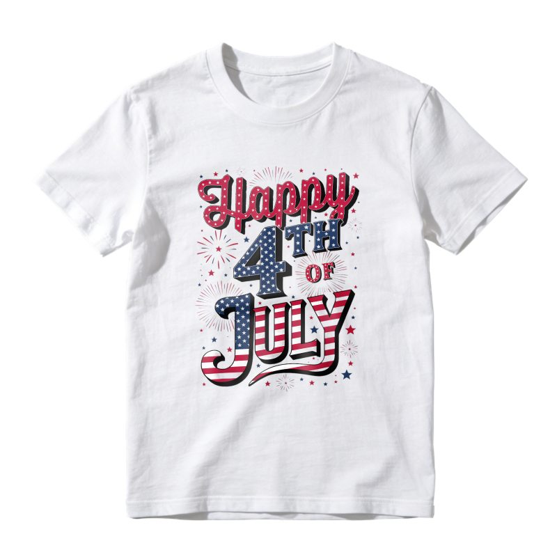 Happy 4th Of July Patriotic Design Unisex Classic T-shirt