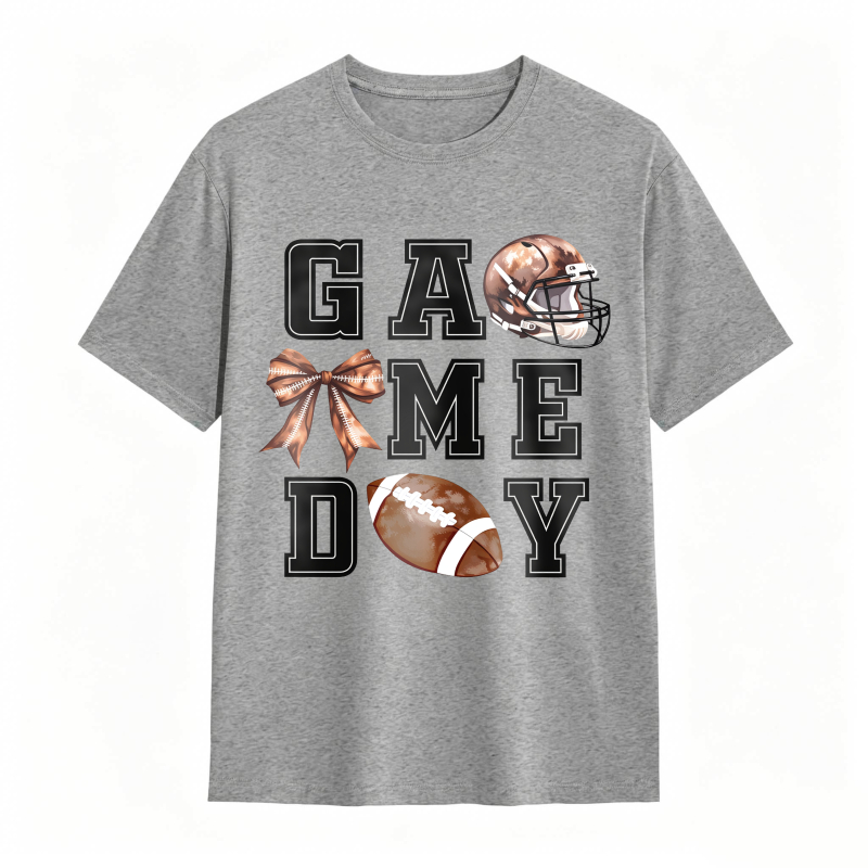 Game Day Football Helmet Bow And Ball Unisex Classic T-shirt
