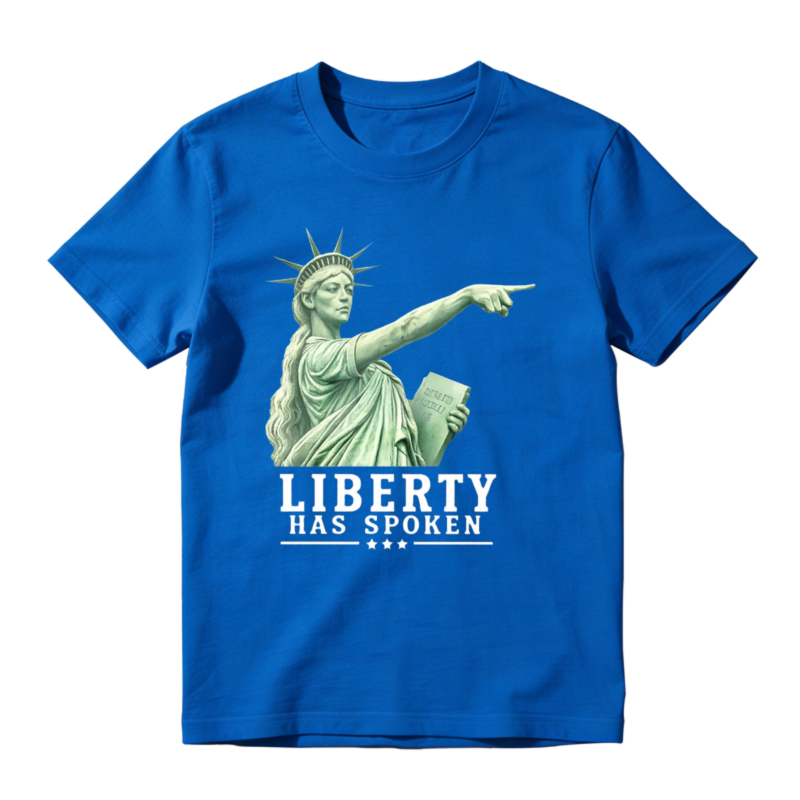 Liberty Has Spoken Statue Of Liberty Pointing Graphic Unisex Classic T-shirt