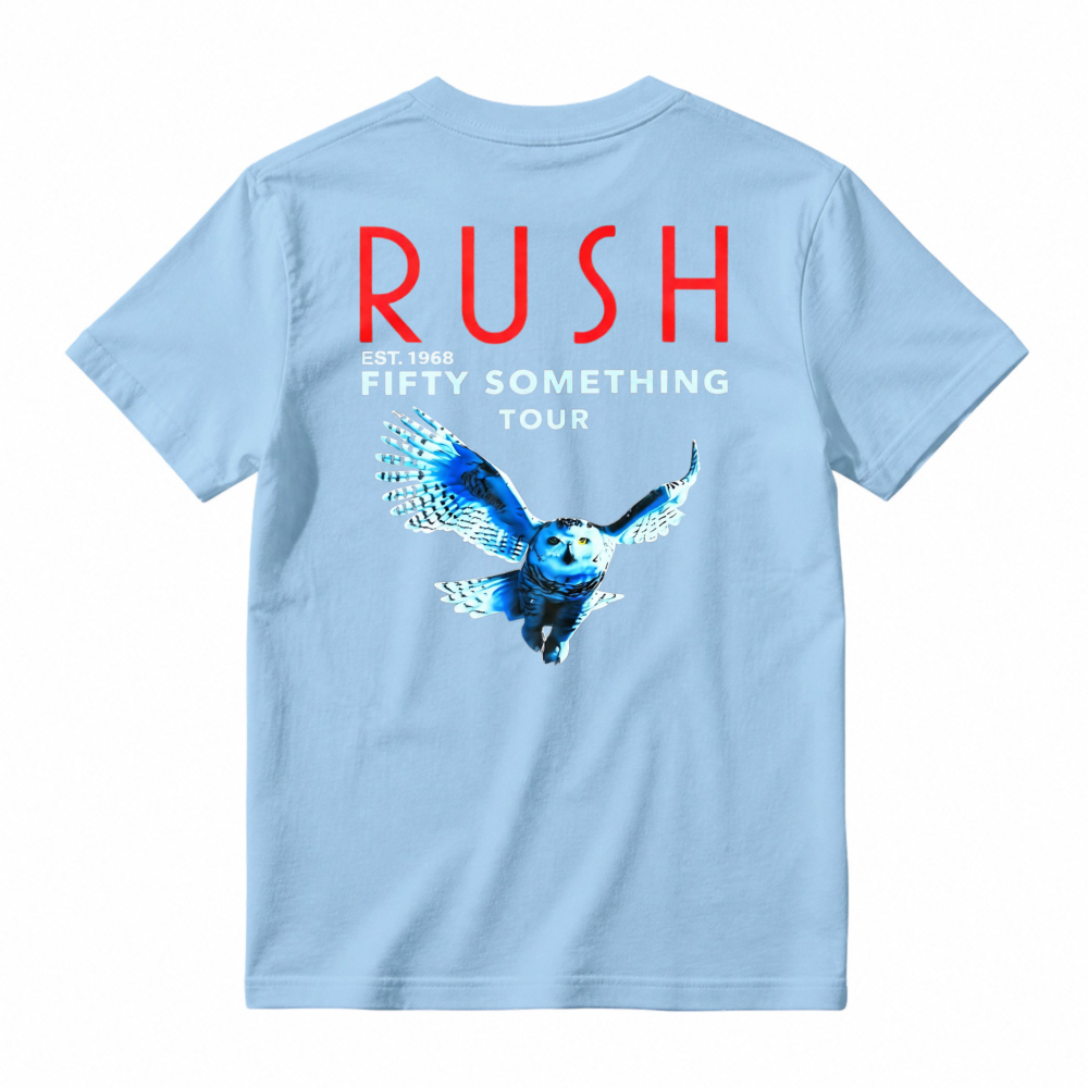 Rush Est 1968 Fifty Something Tour Blue Owl Graphic T-shirt
