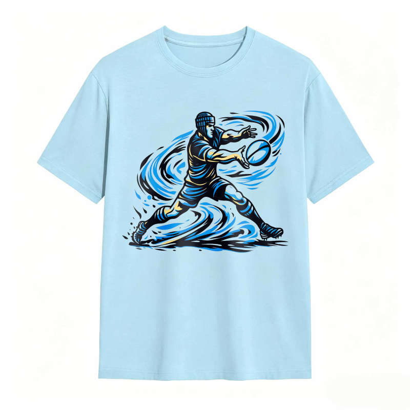 Blue Wave Warrior Design Unisex Classic T-shirt
