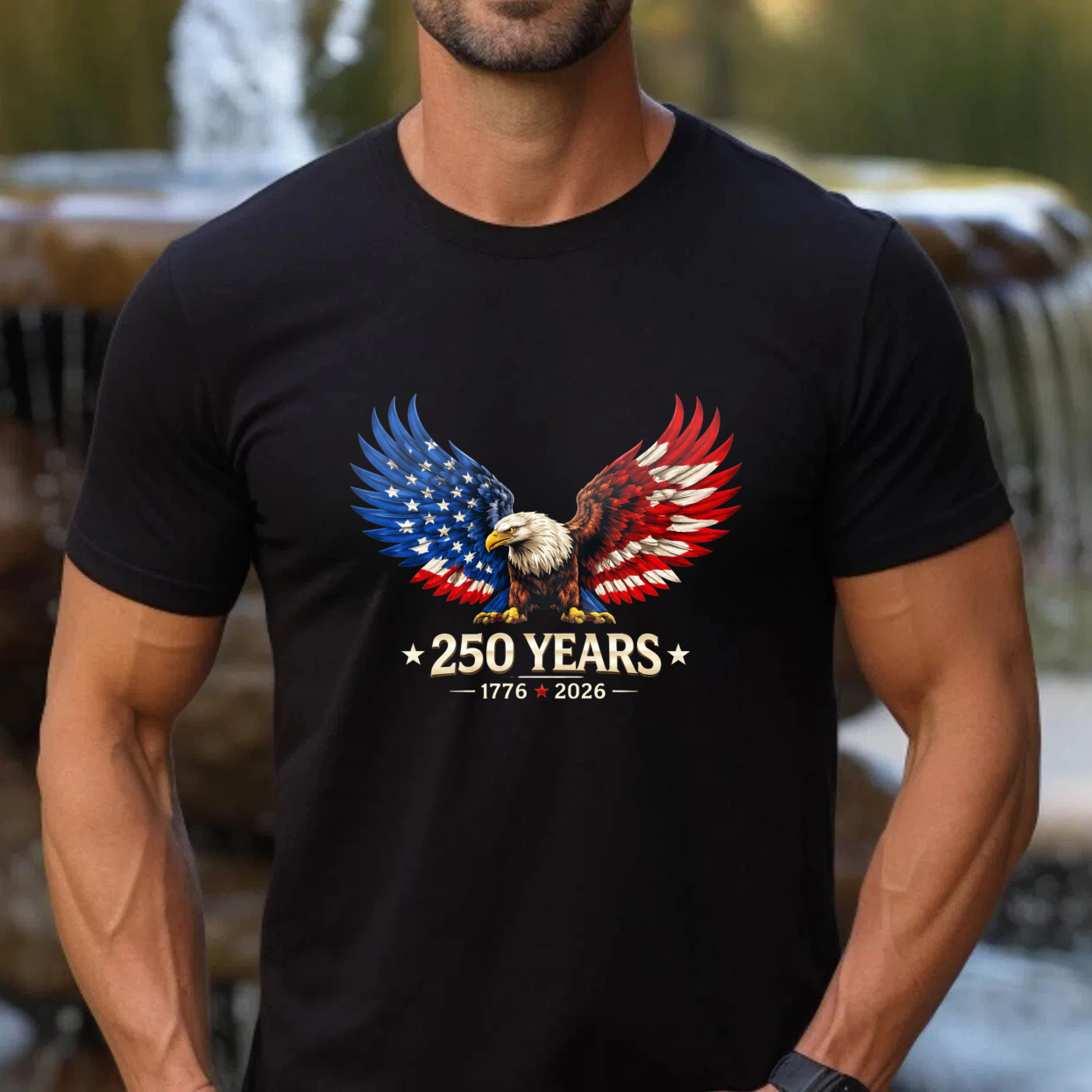 American Eagle 250 Years Independence Day 1776 2026 USA Flag Patriotic T Shirt
