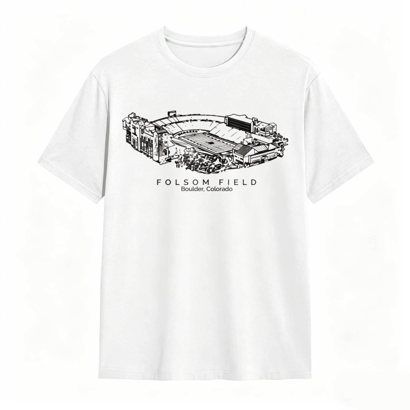 Folsom Field Stadium Boulder Colorado T-shirt