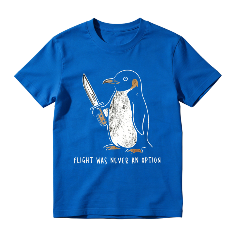 Penguin Holding Knife Flight Was Never An Option  Classic T-shirt