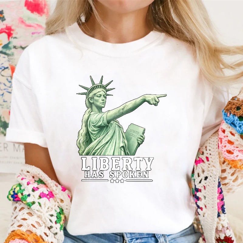 Liberty Has Spoken Statue Of Liberty Pointing Graphic Unisex Classic T-shirt