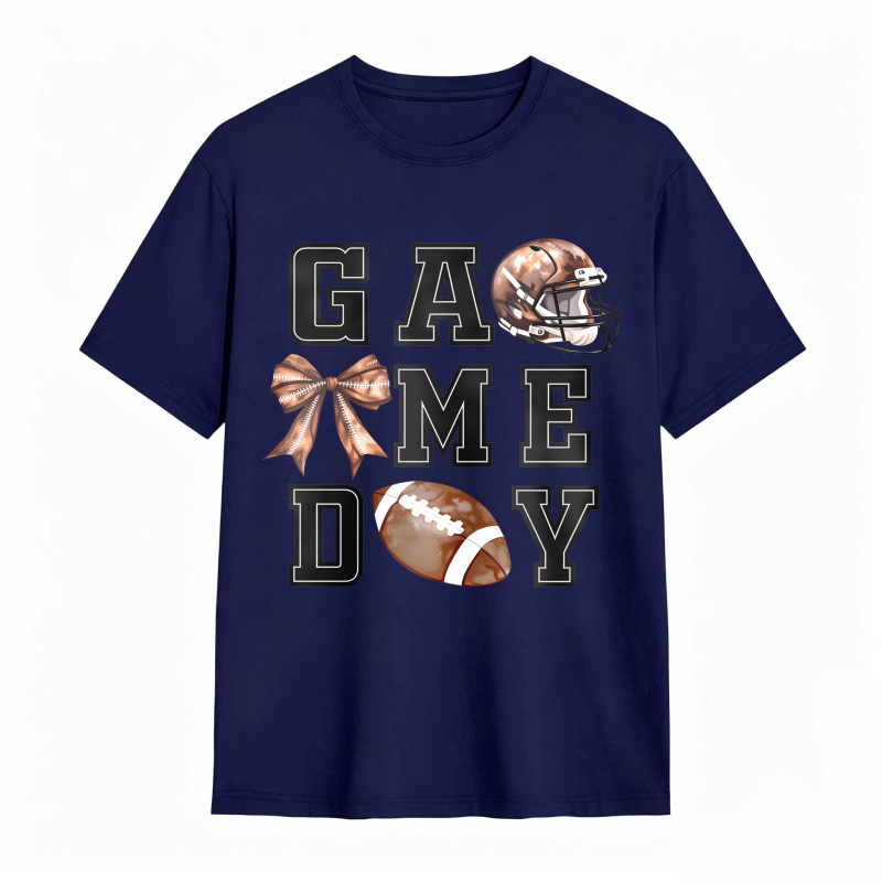 Game Day Football Helmet Bow And Ball Unisex Classic T-shirt