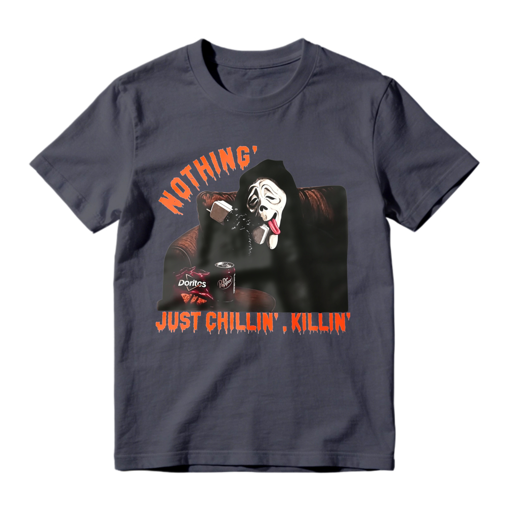 Nothing Just Chillin Killin Ghost Face Mask Horror Movie Parody Unisex Classic T-shirt