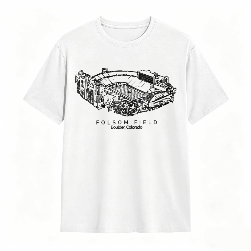 Folsom Field Stadium Boulder Colorado T-shirt