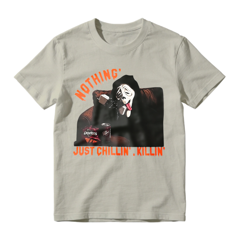 Nothing Just Chillin Killin Ghost Face Mask Horror Movie Parody Unisex Classic T-shirt