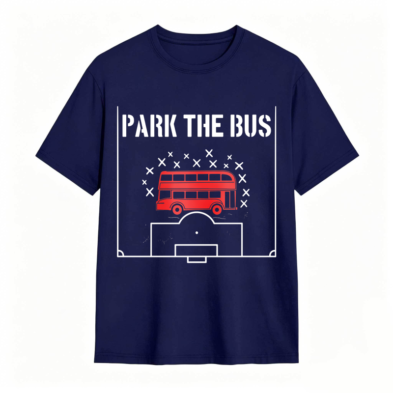 Park The Bus Football Strategy With Red Double Decker Bus Unisex Classic T-shirt