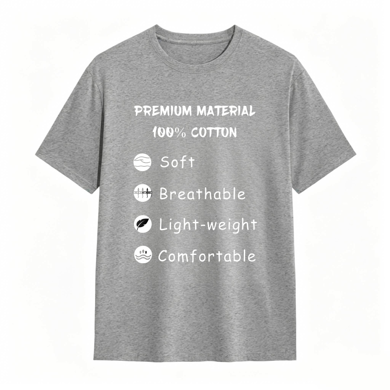 Premium Material 100 Cotton Soft Breathable Light Weight Comfortable Unisex Classic T-shirt