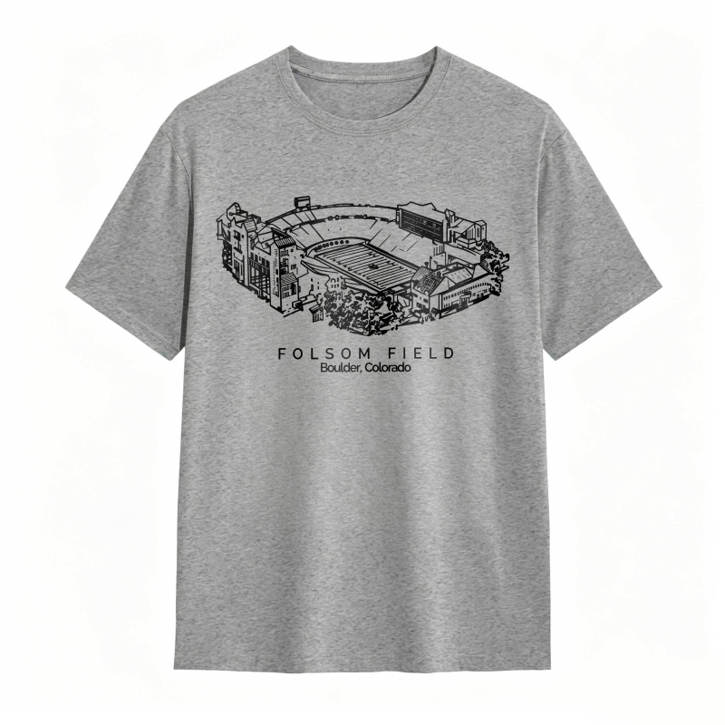 Folsom Field Stadium Boulder Colorado T-shirt