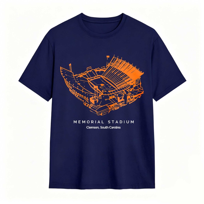 Memorial Stadium Clemson South Carolina Stadium Graphic T-shirt