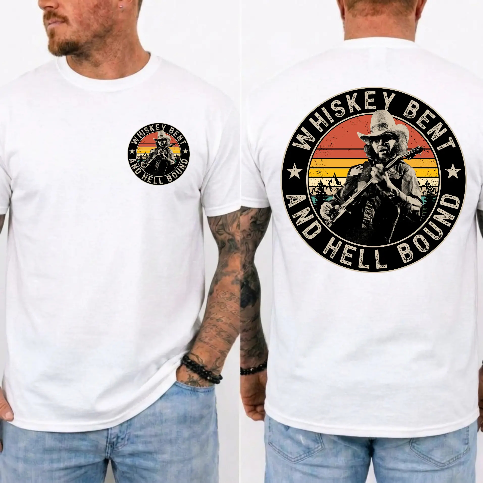 Vintage Country Music T-Shirt, Retro Outlaw Cowboy Graphic Tee