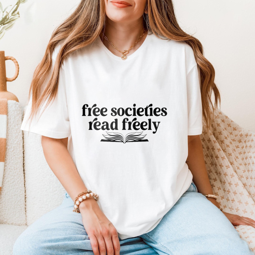 Wardrobecart Free Societies Read Freely Book Tshirt
