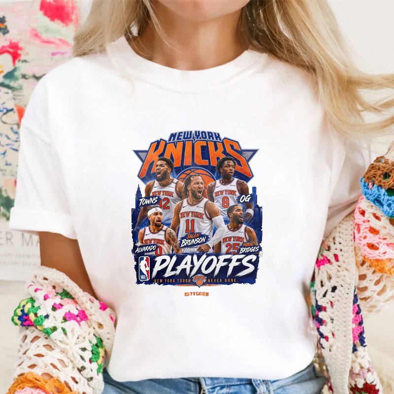 New York Knicks Playoffs Basketball Team Graphic T-shirt