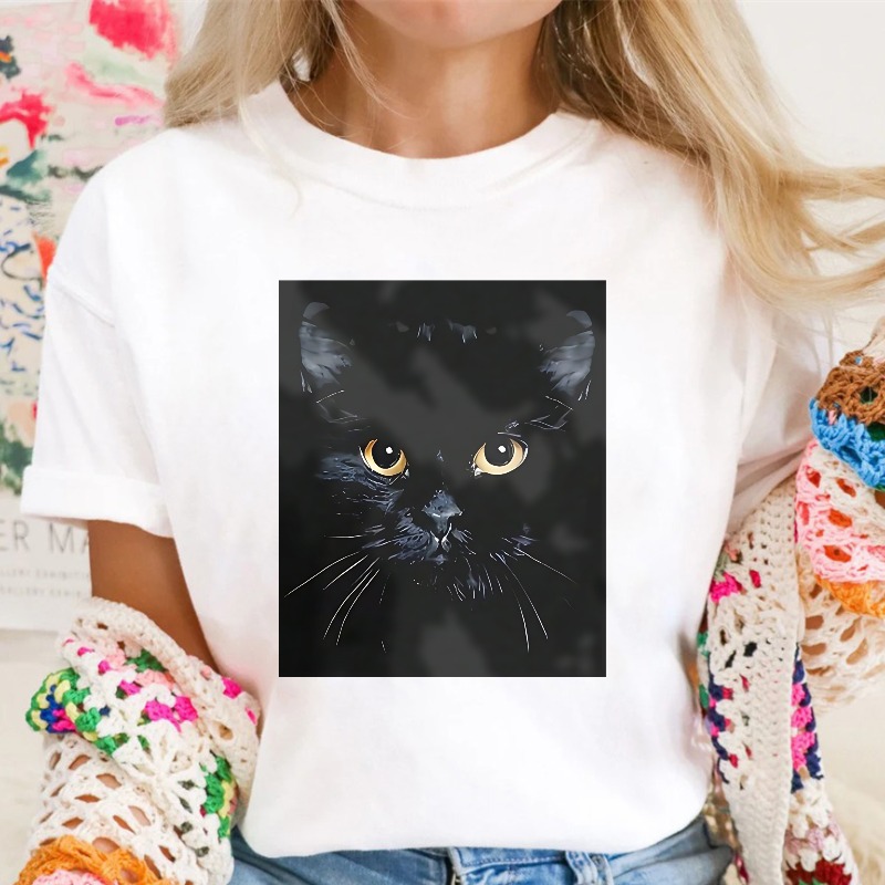 Black Cat Portrait Unisex Classic T-shirt