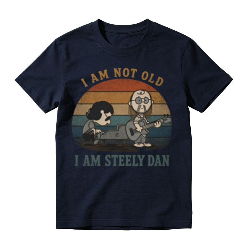 Retro Steely Dan Funny Quote Cartoon Music Graphic Cotton Tee