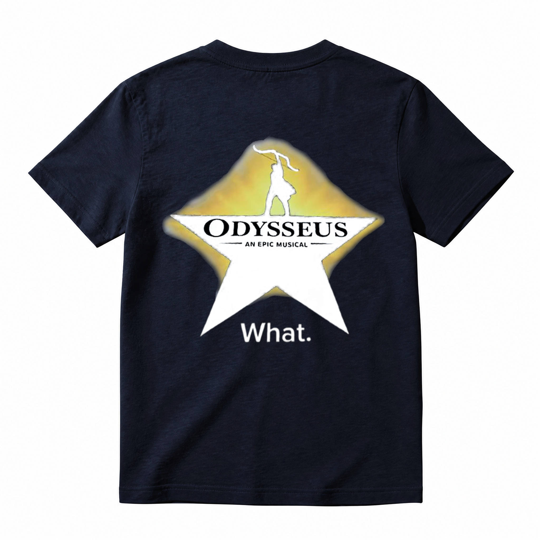 Funny Odysseus Epic Musical What Meme Star Silhouette T-Shirt Greek Myth Theater Lovers Casual Tee