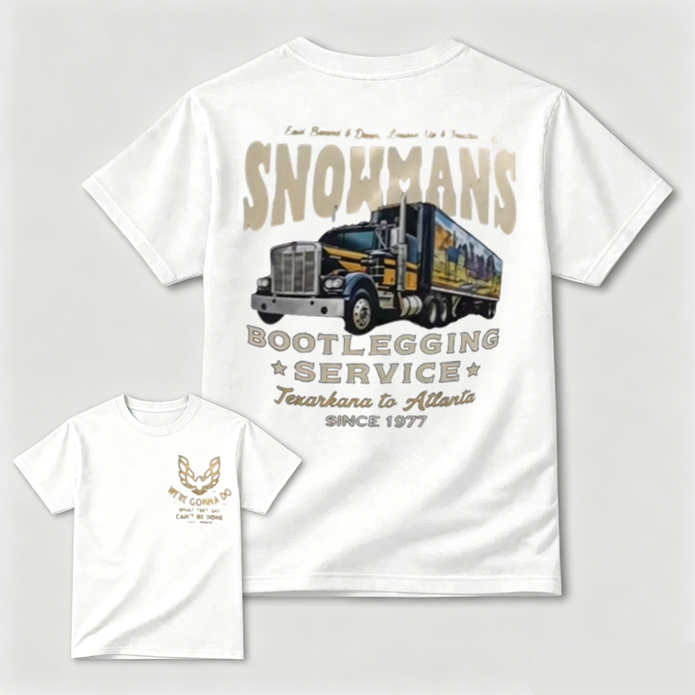Vintage Snowmans Truck Graphic T-Shirt – Retro American Road Trip Print Tee